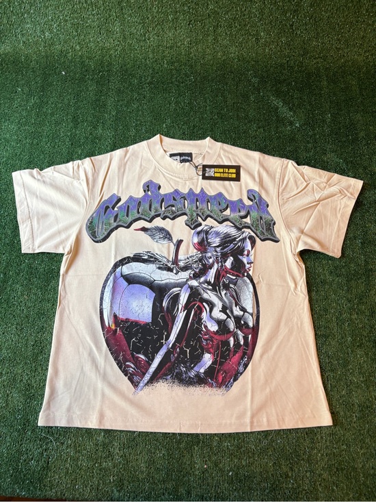 Godspeed Other - Gothic Graphic Short Sleeve Tee - Beige